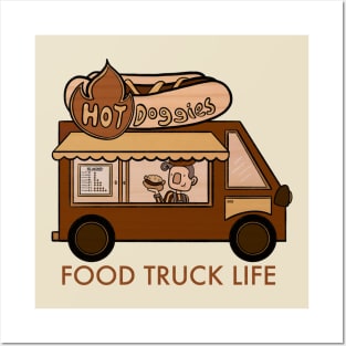 Food truck life for hot dog design Posters and Art